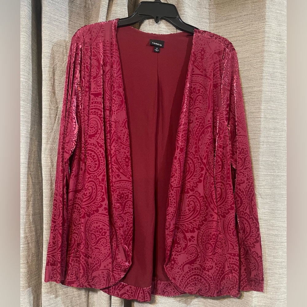 Torrid burnout velvet blazer